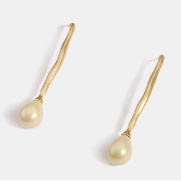 Simple pearl earrings - Zara-Craft