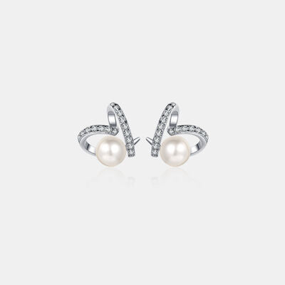 Natural Pearl Moissanite 925 Sterling Silver Women Earrings