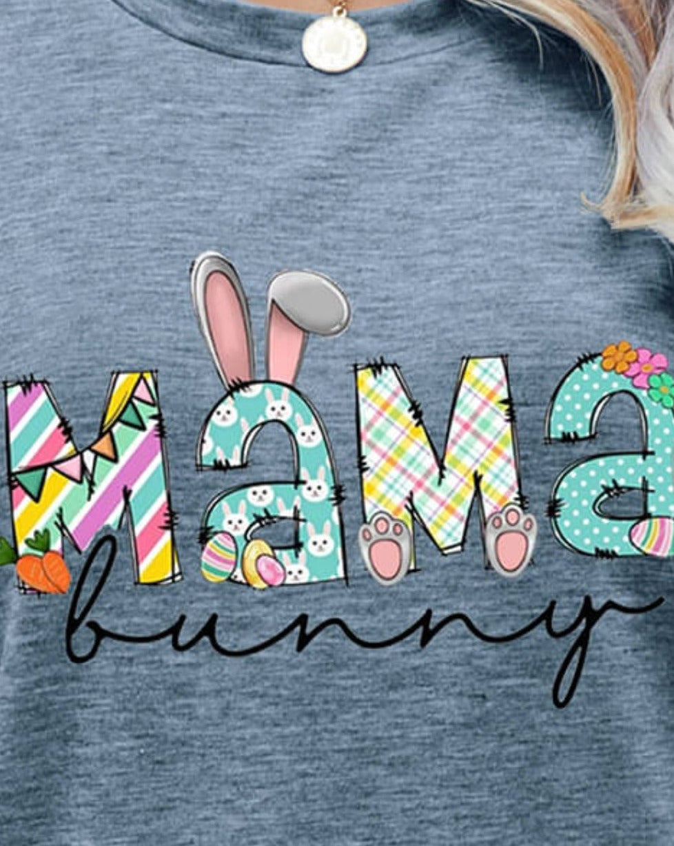 MAMA BUNNY Easter Graphic Women T-Shirt