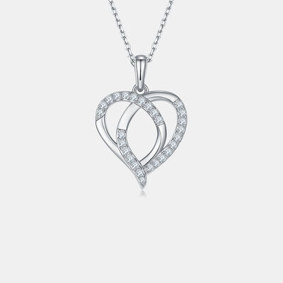 Moissanite 925 Sterling Silver Heart Shape Women Necklace