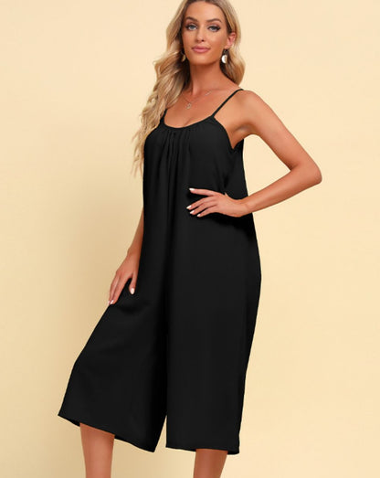 Spaghetti Strap Scoop Neck Women Jumpsuit