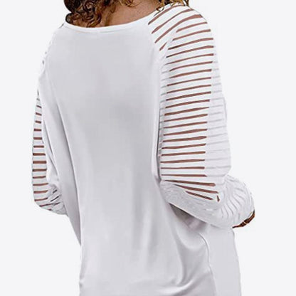 V-Neck Long Raglan Sleeve Women Top