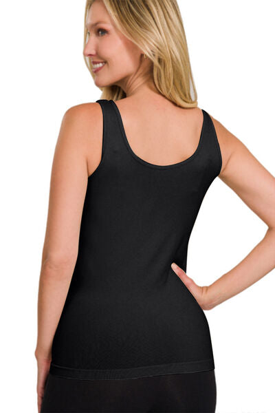 Zenana FRONT & BACK 2-WAY V-NECK / U-NECK SEAMLESS Women TANK