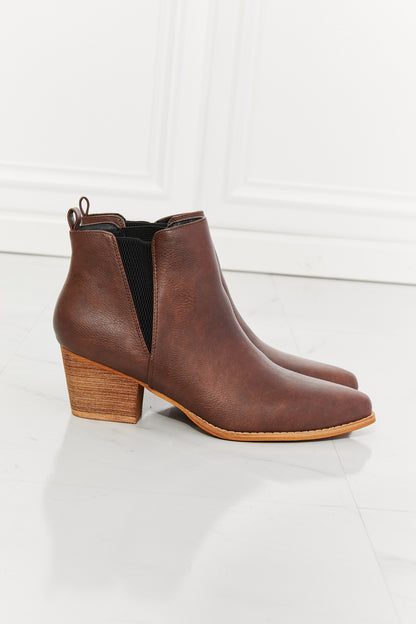 MMShoes Back At It Point Toe Women Bootie in Chocolate