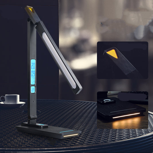 Multifunctional LED Desk Lamp with Display Screen and Alarm Clock, Wireless Charging Office Lamp - Zara-Craft