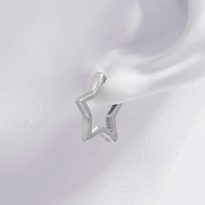 925 Sterling Silver Inlaid Zircon Star Women Earrings