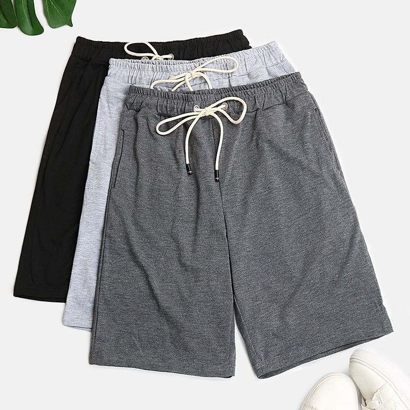 Drawstring Waist Three-Piece Women Shorts Set