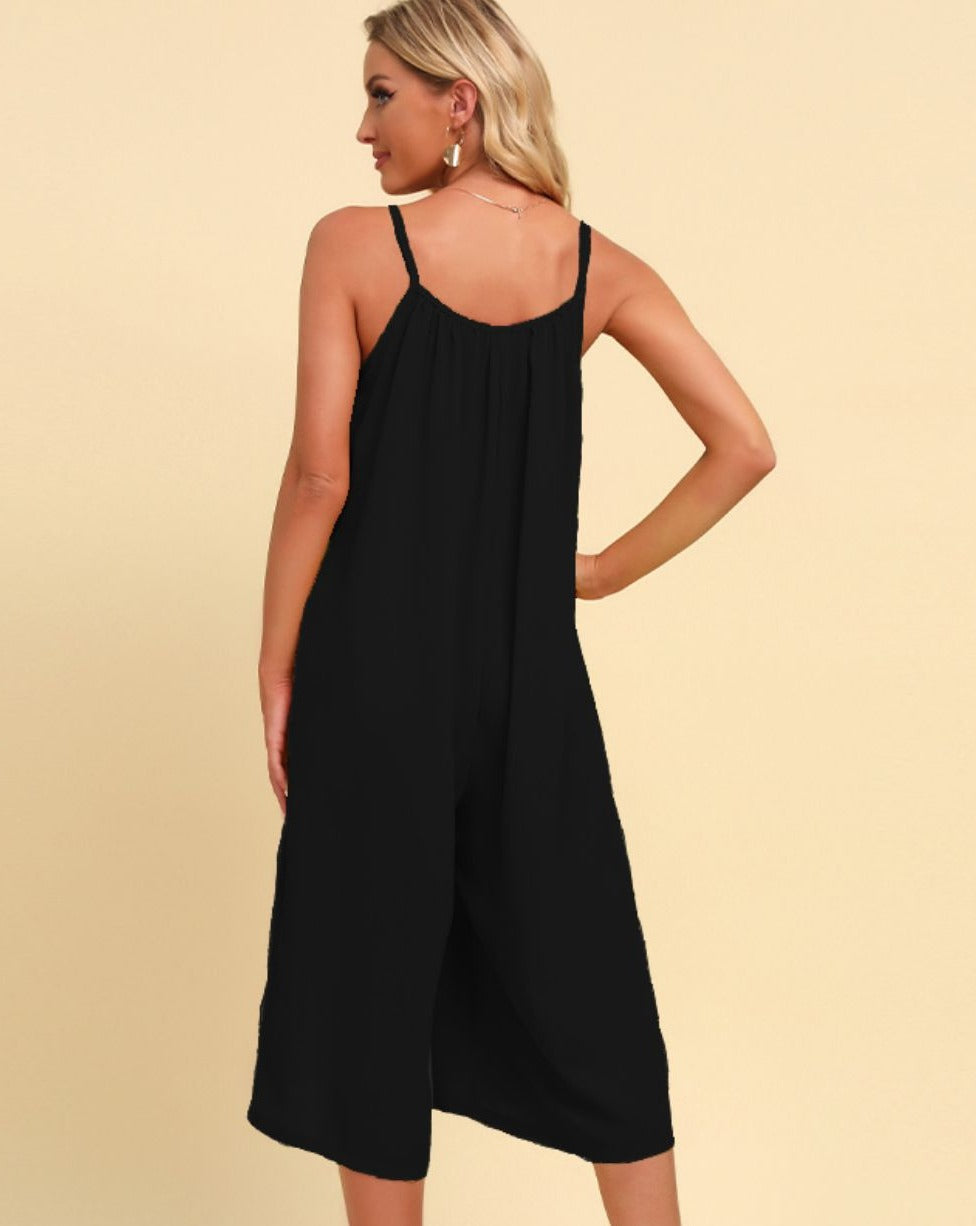 Spaghetti Strap Scoop Neck Women Jumpsuit