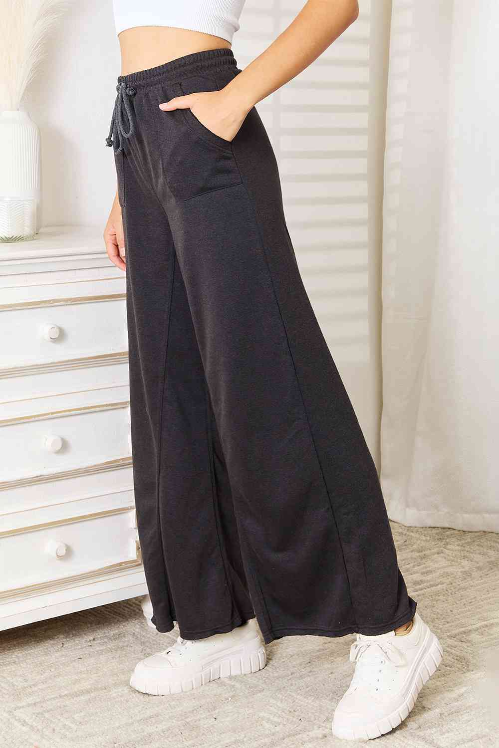 Basic Bae Wide Leg Pocketed Women Pants