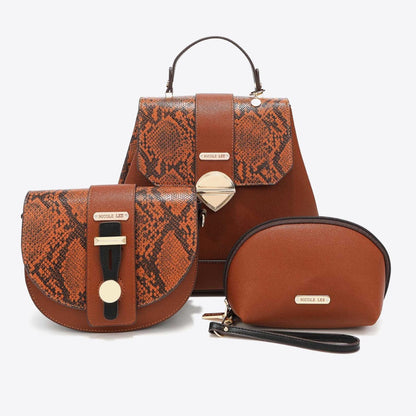 Nicole Lee USA Python 3-Piece Bag Set