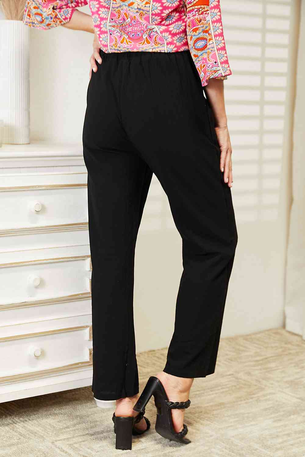 Double Take Pull-On Women Pants with Pockets