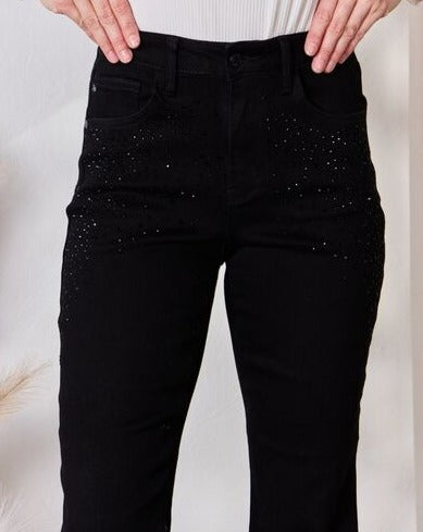 Judy Blue Full-Size Rhinestone Embellished Slim Women Jeans