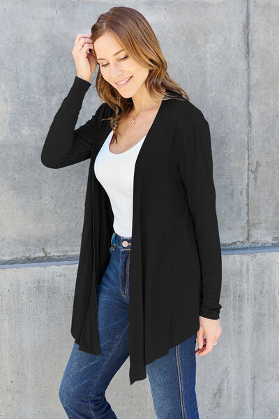 Basic Bae Full Size Open Front Long Sleeve Women Cardigan