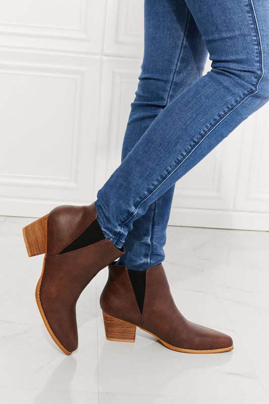 MMShoes Back At It Point Toe Women Bootie in Chocolate