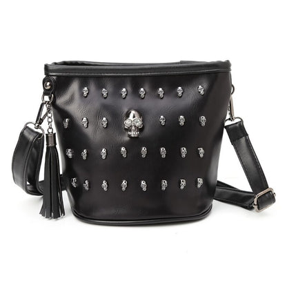 Trendy shoulder bag with diamond skull - Zara-Craft