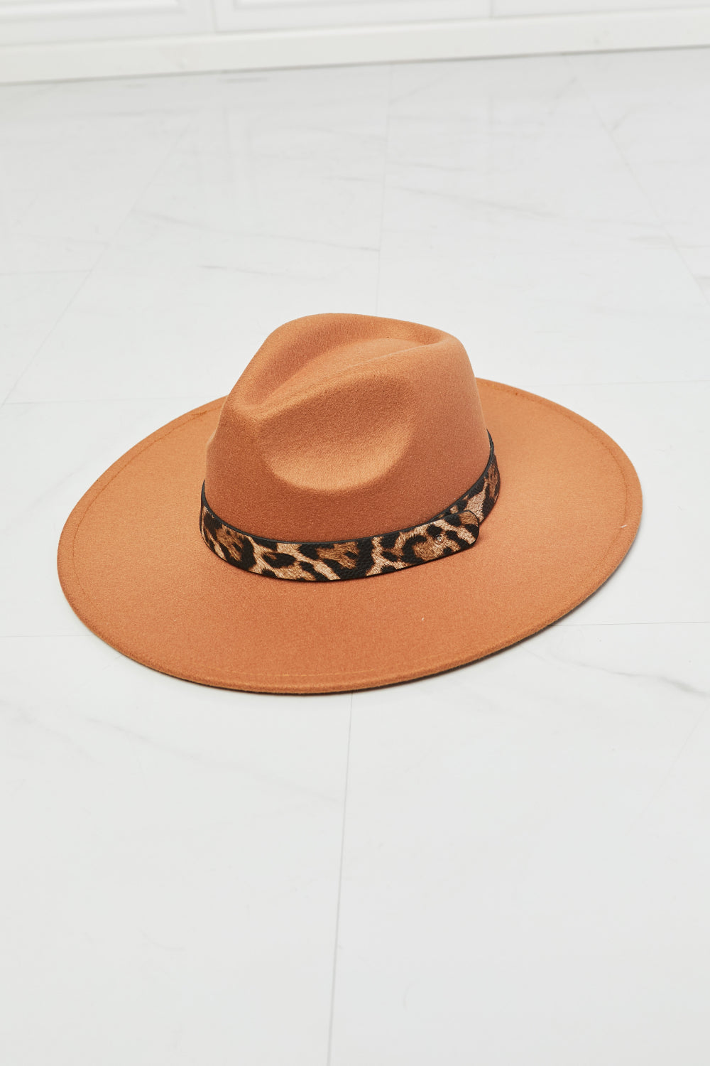 Fame In The Wild Leopard Detail Fedora Women Hat - Zara-Craft