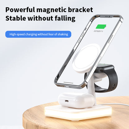 4 In 1 Magnetic Wireless Charger Stand For IPhone 14/13/12 Pro Max Apple Apple 8 7 6 Airpods Fast Charging Dock Station - Zara-Craft