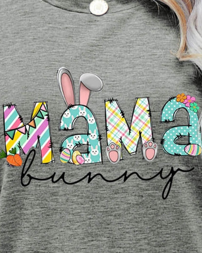 MAMA BUNNY Easter Graphic Women T-Shirt