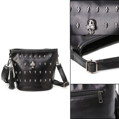 Trendy shoulder bag with diamond skull - Zara-Craft