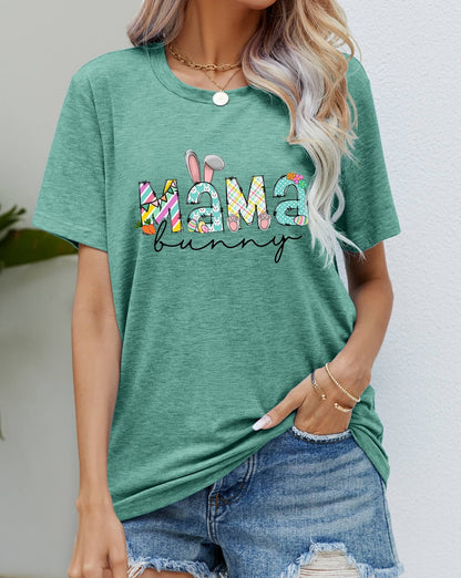 MAMA BUNNY Easter Graphic Women T-Shirt