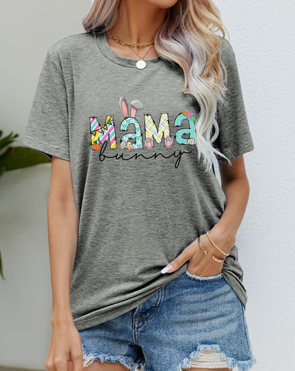 MAMA BUNNY Easter Graphic Women T-Shirt