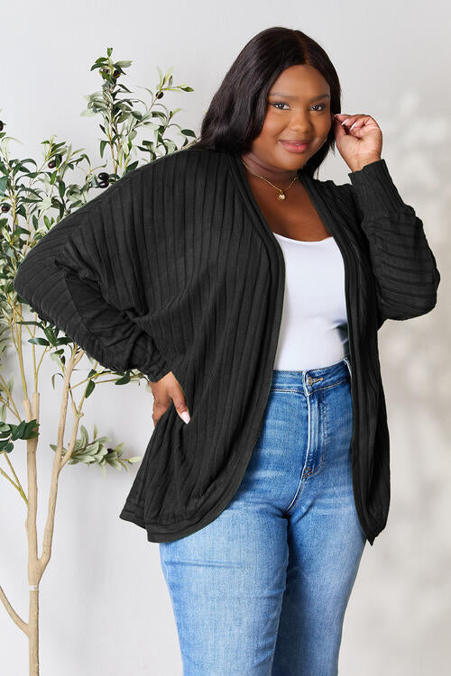 Basic Bae Full Size Ribbed Cocoon Women Cardigan