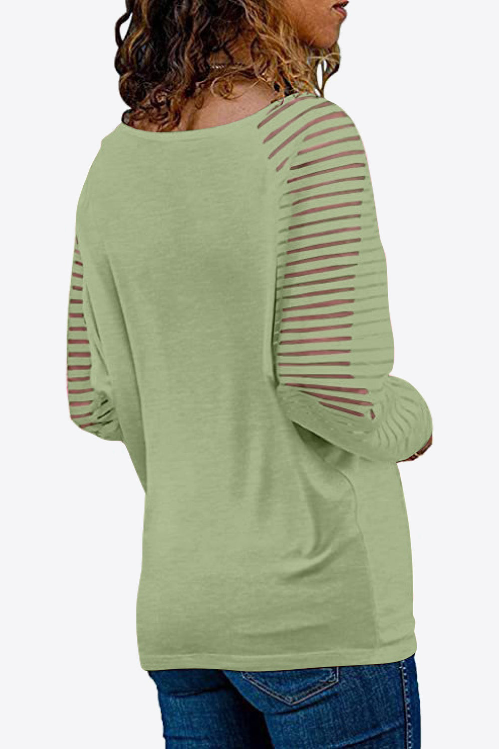 V-Neck Long Raglan Sleeve Women Top