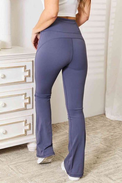 Basic Bae Wide Waistband Bootcut Women Sports Pants