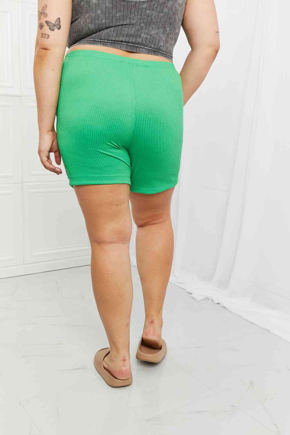 Blumin Apparel Too Good Full Size Ribbed Women Shorts