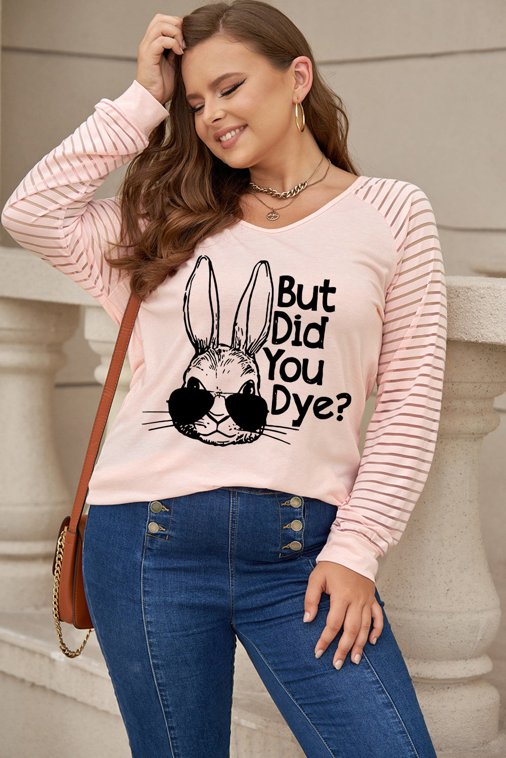 Plus Size BUT DID YOU DYE Graphic Easter Women T-Shirt