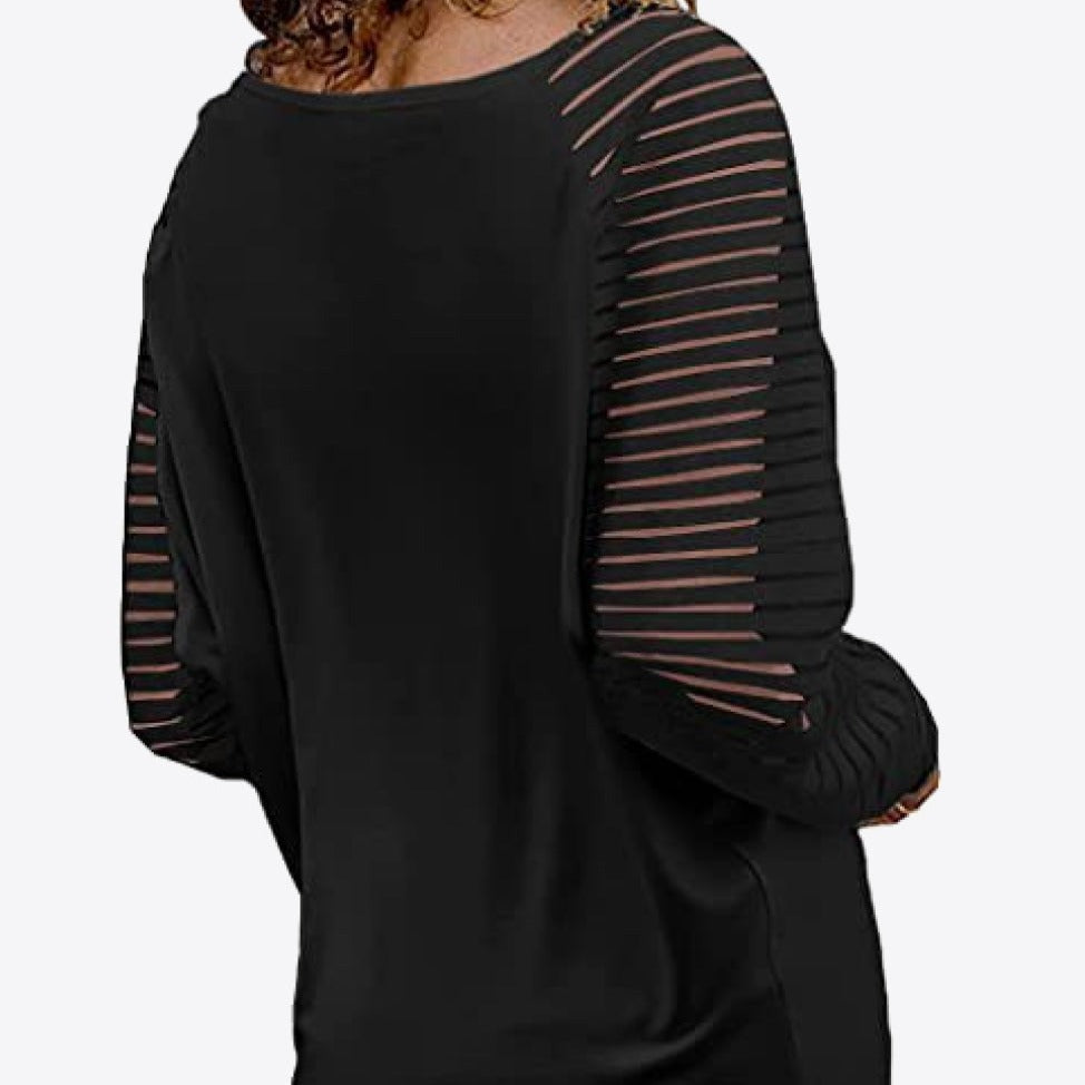 V-Neck Long Raglan Sleeve Women Top