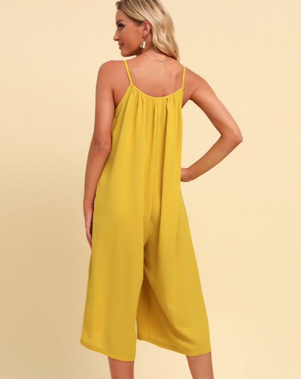 Spaghetti Strap Scoop Neck Women Jumpsuit