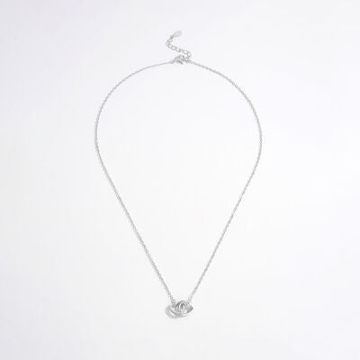 925 Sterling Silver Inlaid Zircon Heart Women Necklace