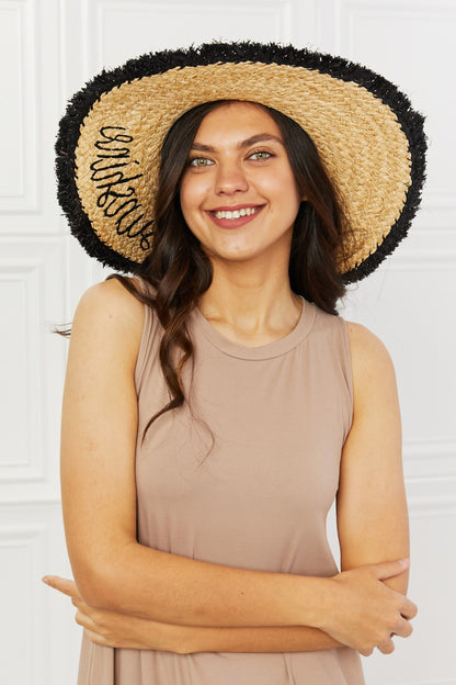 Fame Sunshine Straw Fringe Hat - Zara-Craft