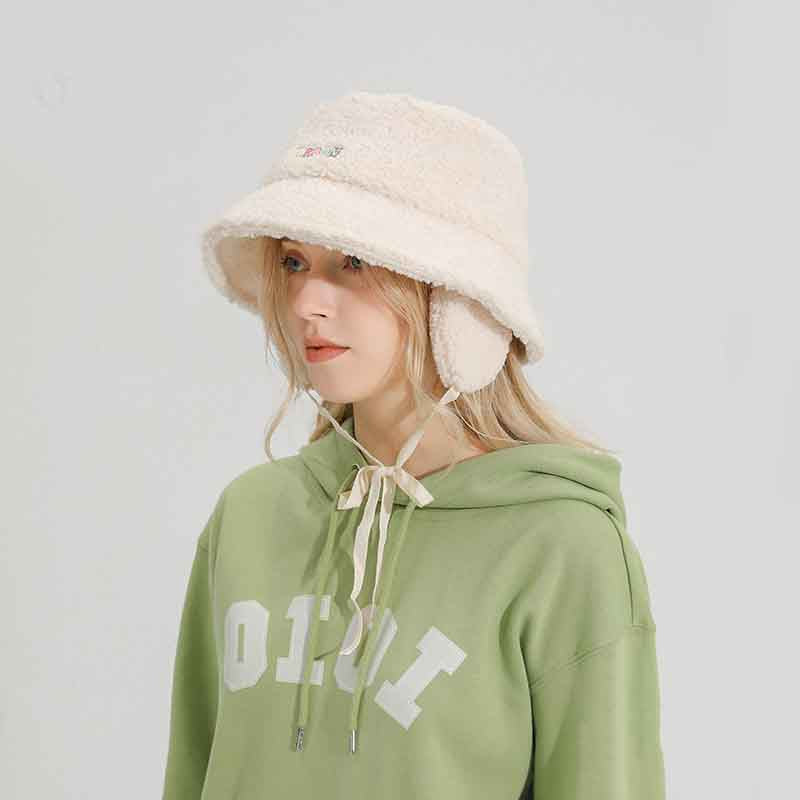 Female Lamb Hair Ear Protection Hat - Zara-Craft