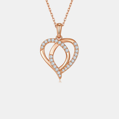 Moissanite 925 Sterling Silver Heart Shape Women Necklace