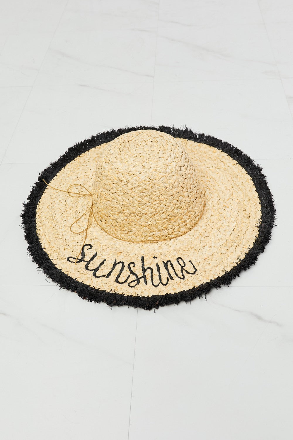 Fame Sunshine Straw Fringe Hat - Zara-Craft