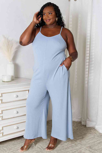 Basic Bae Full Size Spaghetti Strap V-Neck Women Jumpsuit