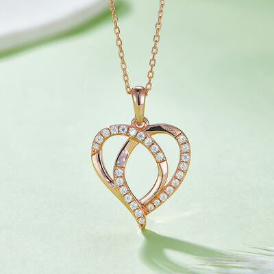 Moissanite 925 Sterling Silver Heart Shape Women Necklace