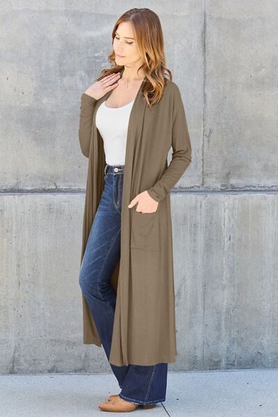 Basic Bae Full Size Open Front Long Sleeve Women Cover Up