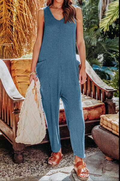 Double Take Full Size Sleeveless Straight Women Jumpsuit