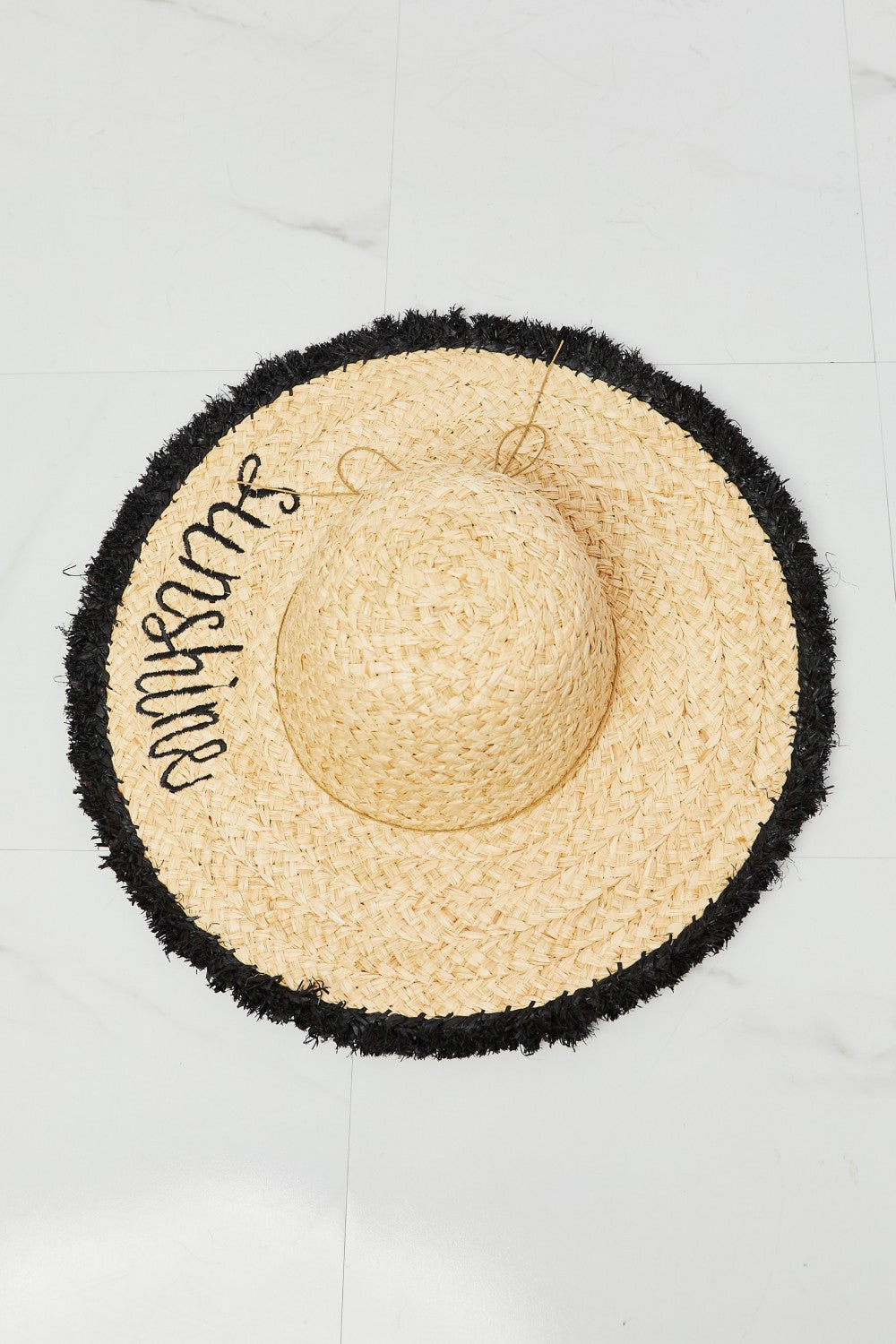 Fame Sunshine Straw Fringe Hat - Zara-Craft