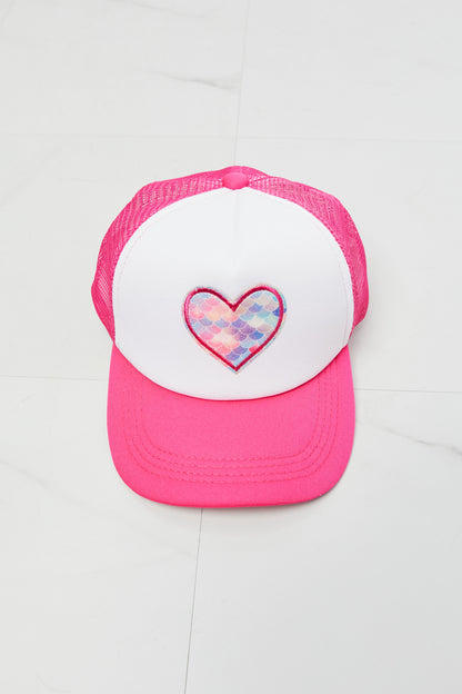 Fame Falling For You Trucker Women Hat in Pink - Zara-Craft