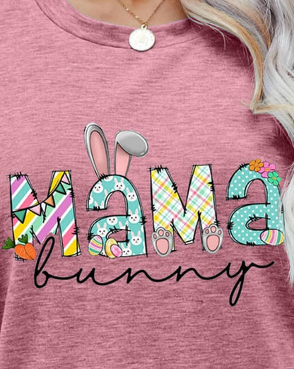 MAMA BUNNY Easter Graphic Women T-Shirt