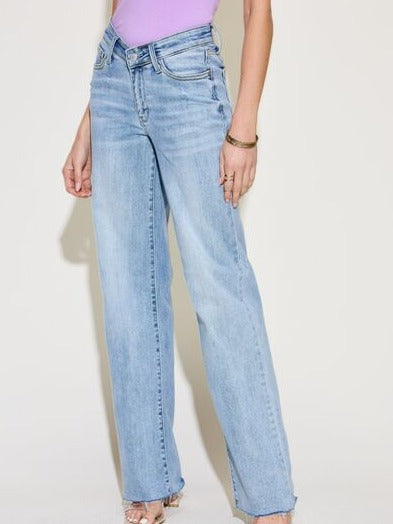 Judy Blue Full Size V Front Waistband Straight Women Jeans