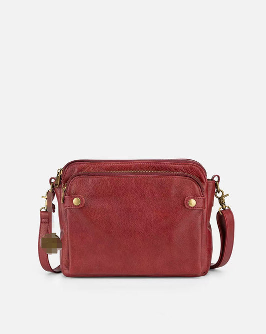 Leather Retro Crossbody Handbag | Three Layer Leather Cross Bags | Cell Phone Purse For Women, Mini Messenger Shoulder Handbag Wallet Purses Satchel Shoulder Bags - Zara-Craft