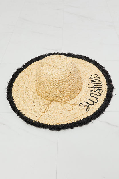 Fame Sunshine Straw Fringe Hat - Zara-Craft