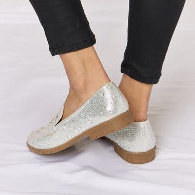 Forever Link Rhinestone Point Toe Women Loafers