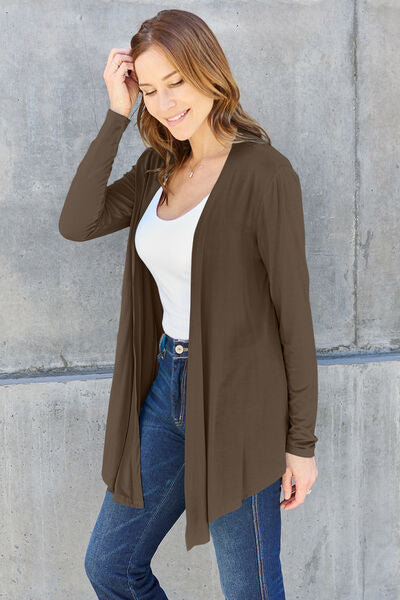 Basic Bae Full Size Open Front Long Sleeve Women Cardigan