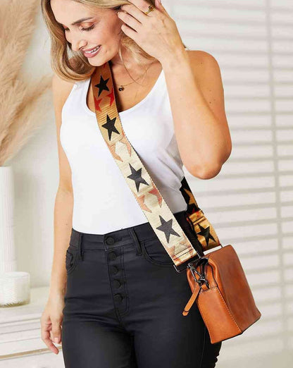 SHOMICO PU Leather Wide Strap Crossbody Women Bag